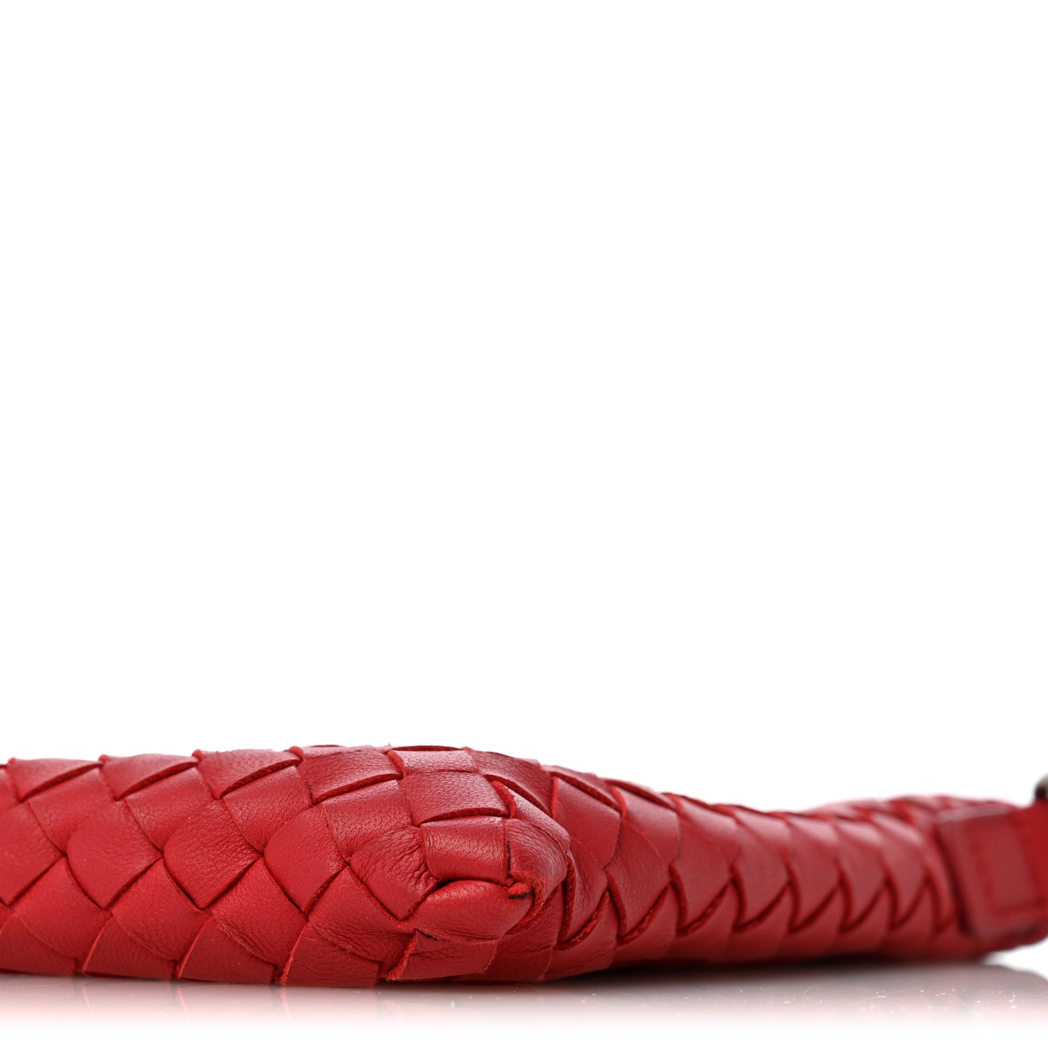 Bottega Veneta Nappa Intrecciato Biletto Chain Crossbody Red 10 of 11