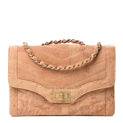 Chanel Cork Chevron Quilted Small Mademoiselle Flap Beige 1 of 10