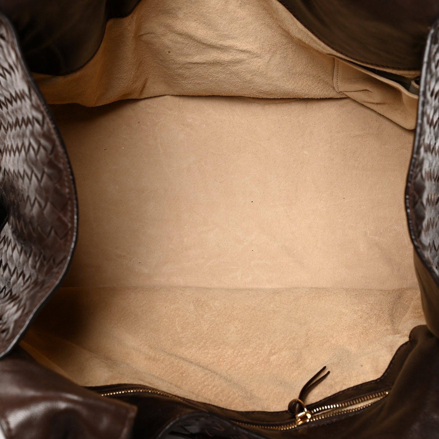 Nappa Intrecciato Shoulder Bag Ebano