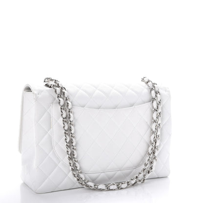 Chanel Caviar Maxi Single Flap White 4 of 13