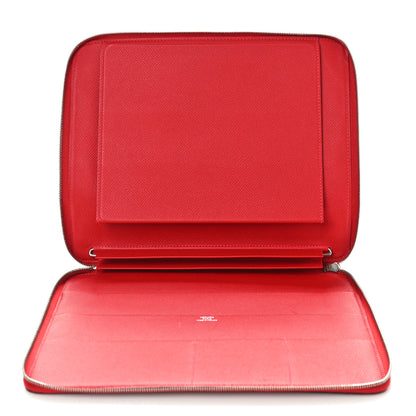 Hermes Epsom E-Zip iPad Notebook Cover Rouge Casaque 5 of 9