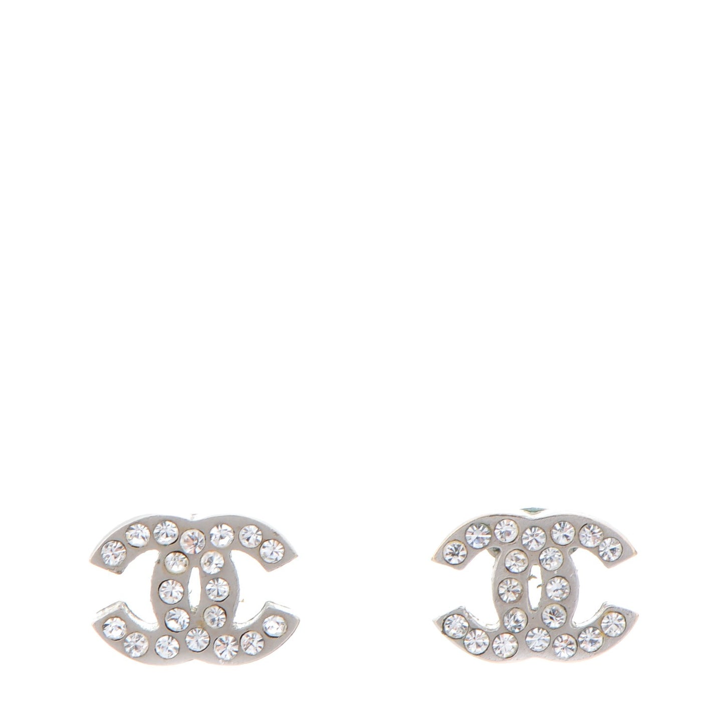 Crystal Timeless CC Earrings Silver
