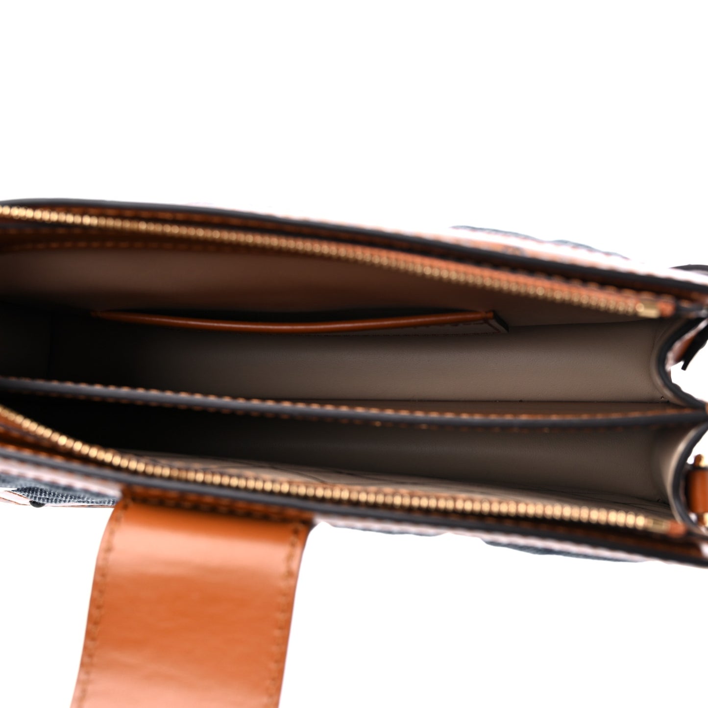 Denim Calfskin Malletage Trunk Clutch Light Blue