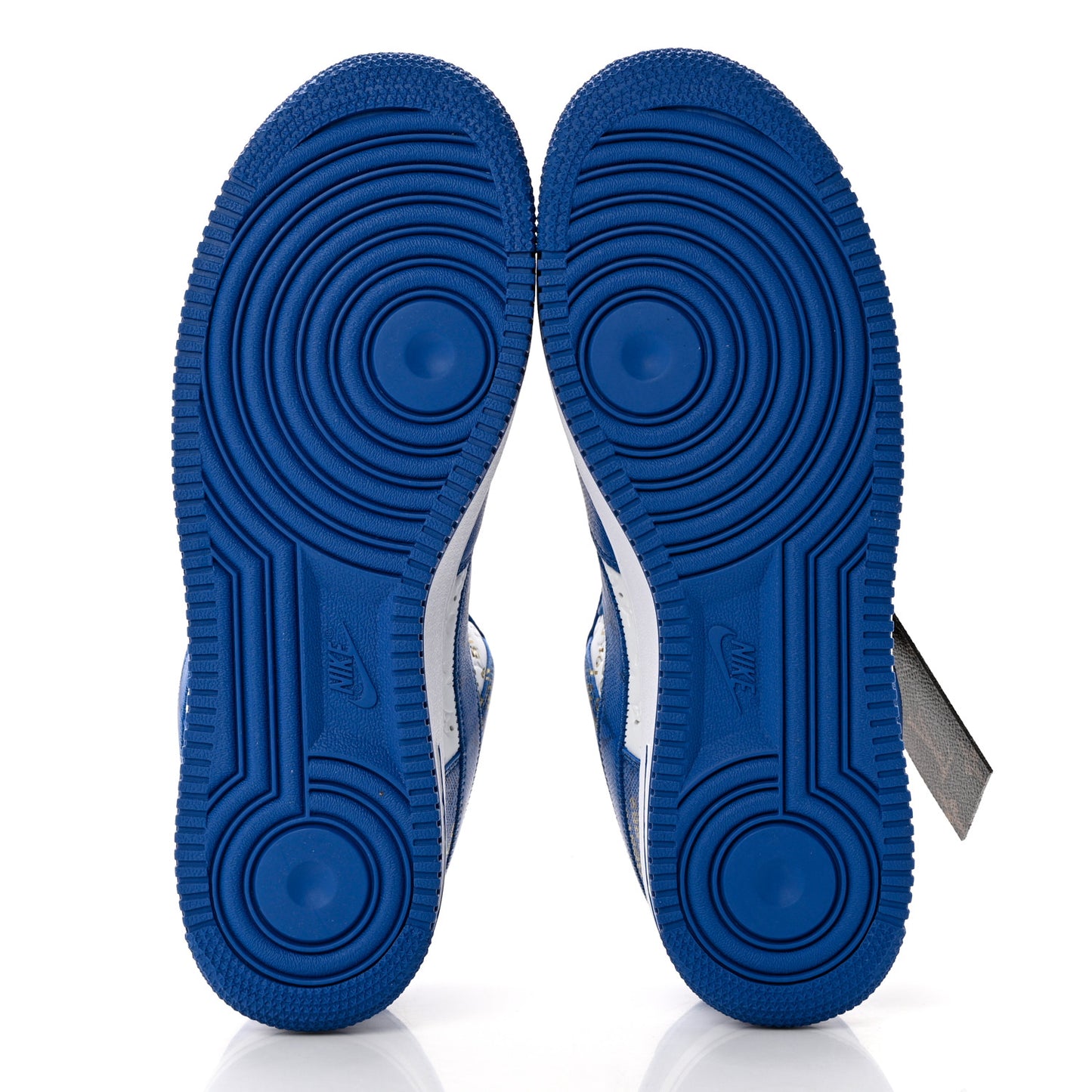 X NIKE AIR FORCE 1 Calfskin Monogram Mens Sneakers 9 Blue