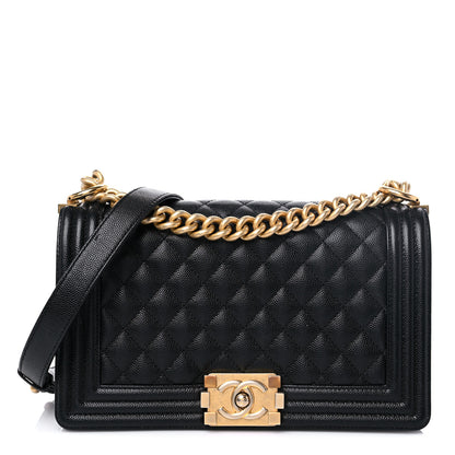 Chanel Caviar Quilted Medium Boy Flap Black 1 of 14