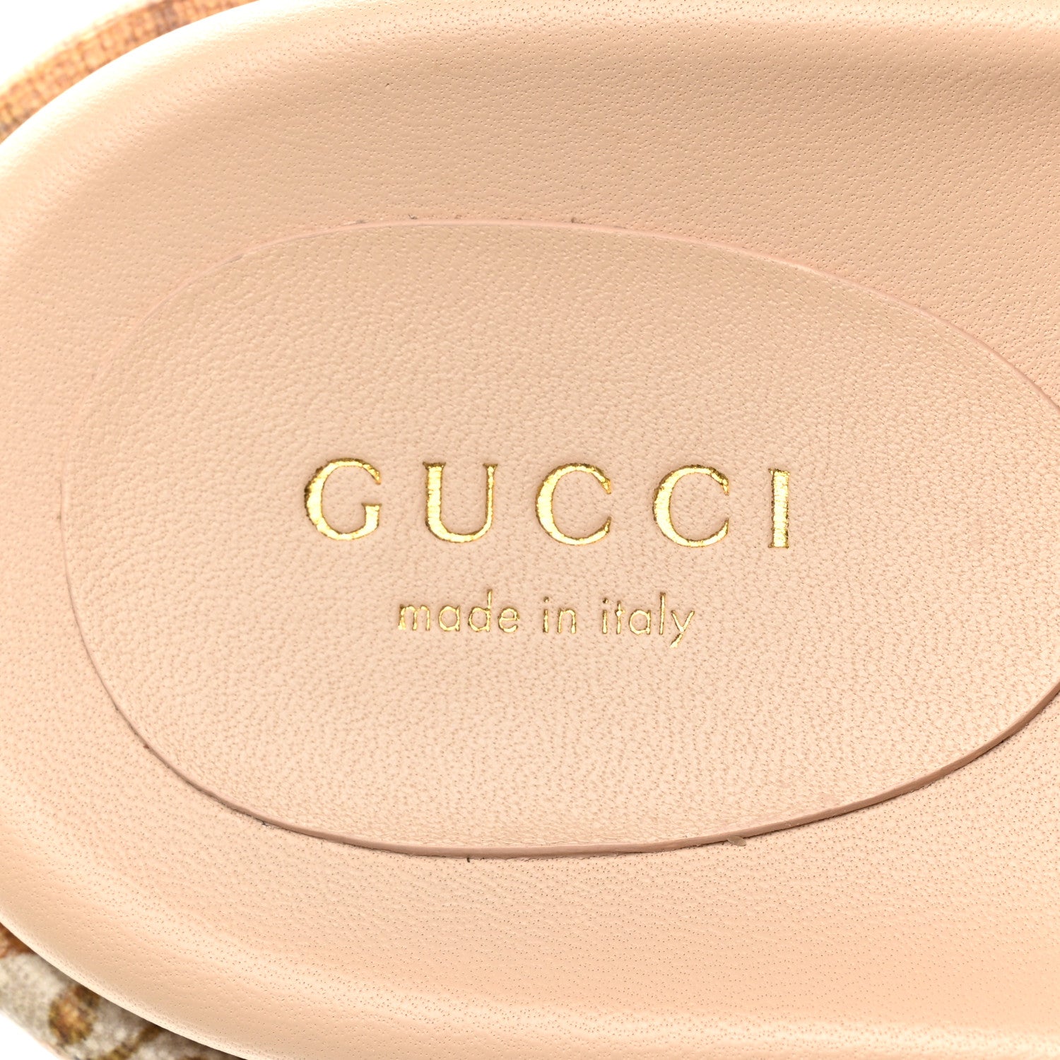Gucci GG Supreme Monogram Water Flora Angelina Platform Slide Sandals 38 Beige White Multicolor 7 of 9