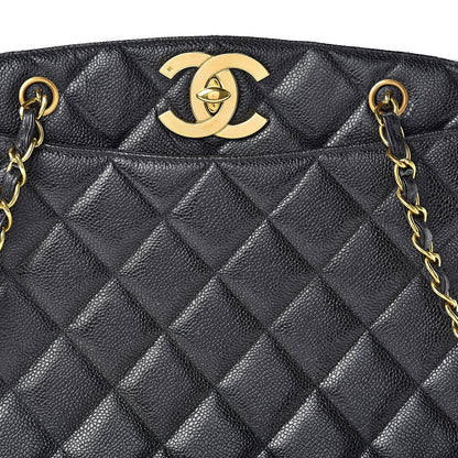 Chanel Caviar Quilted Small Tote Black 9 of 14