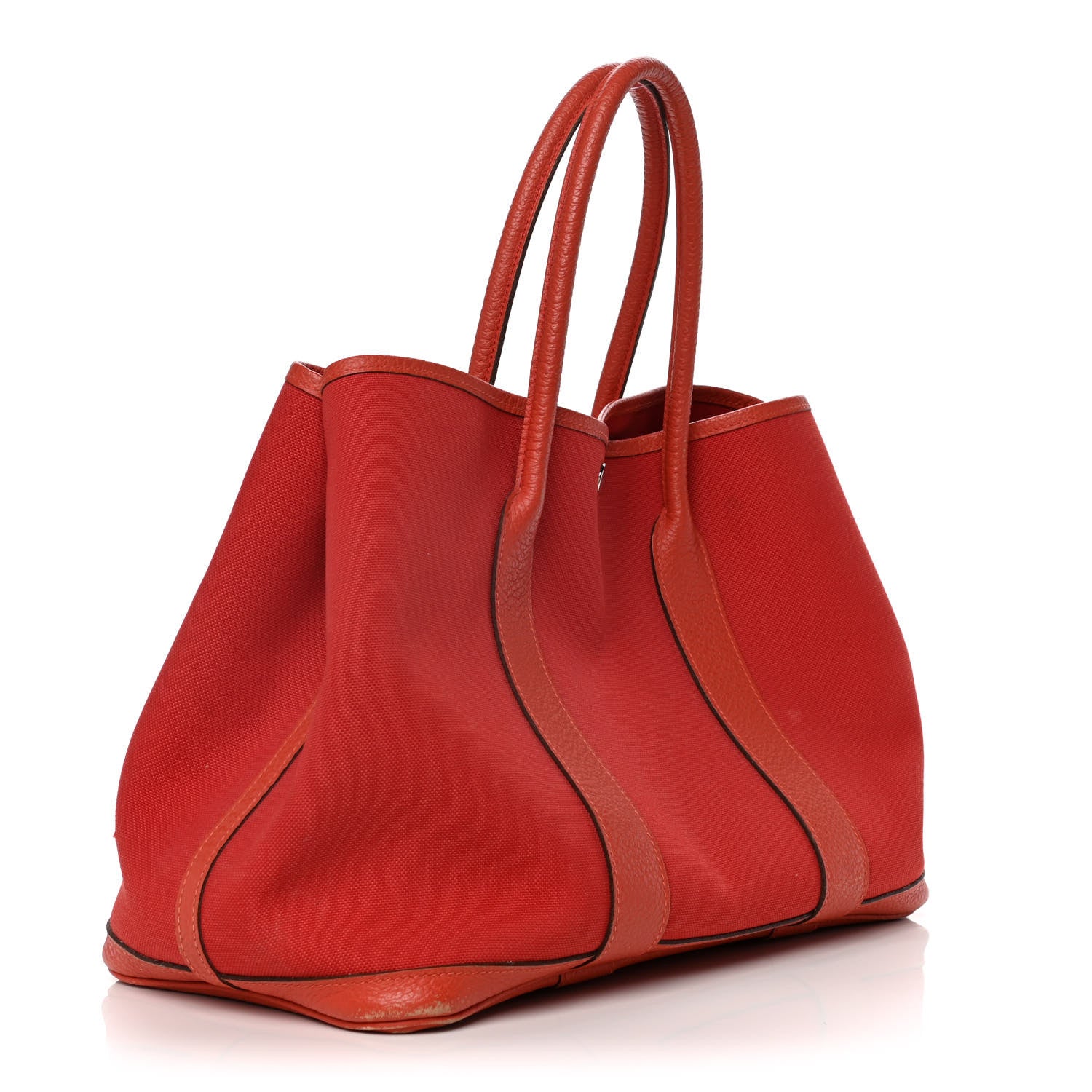 Hermes Toile Officier Negonda Garden Party 36 Rouge Tomate Capucine 4 of 29