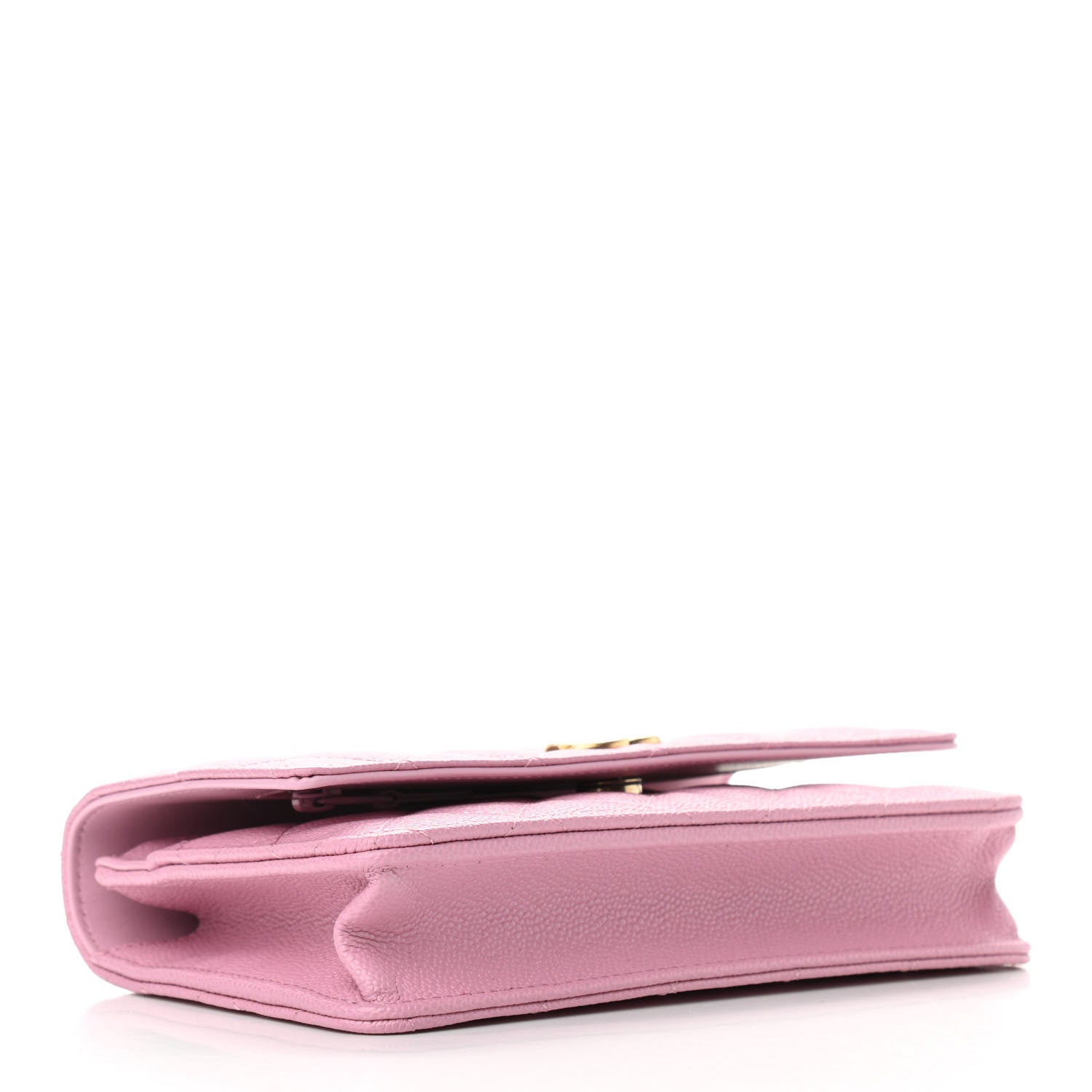 Chanel Shiny Caviar Quilted Pick Me Up Wallet On Chain WOC Pink 4 of 12
