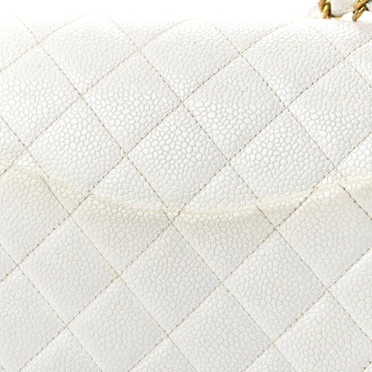 Chanel Caviar Quilted Medium Double Flap White 12 of 21