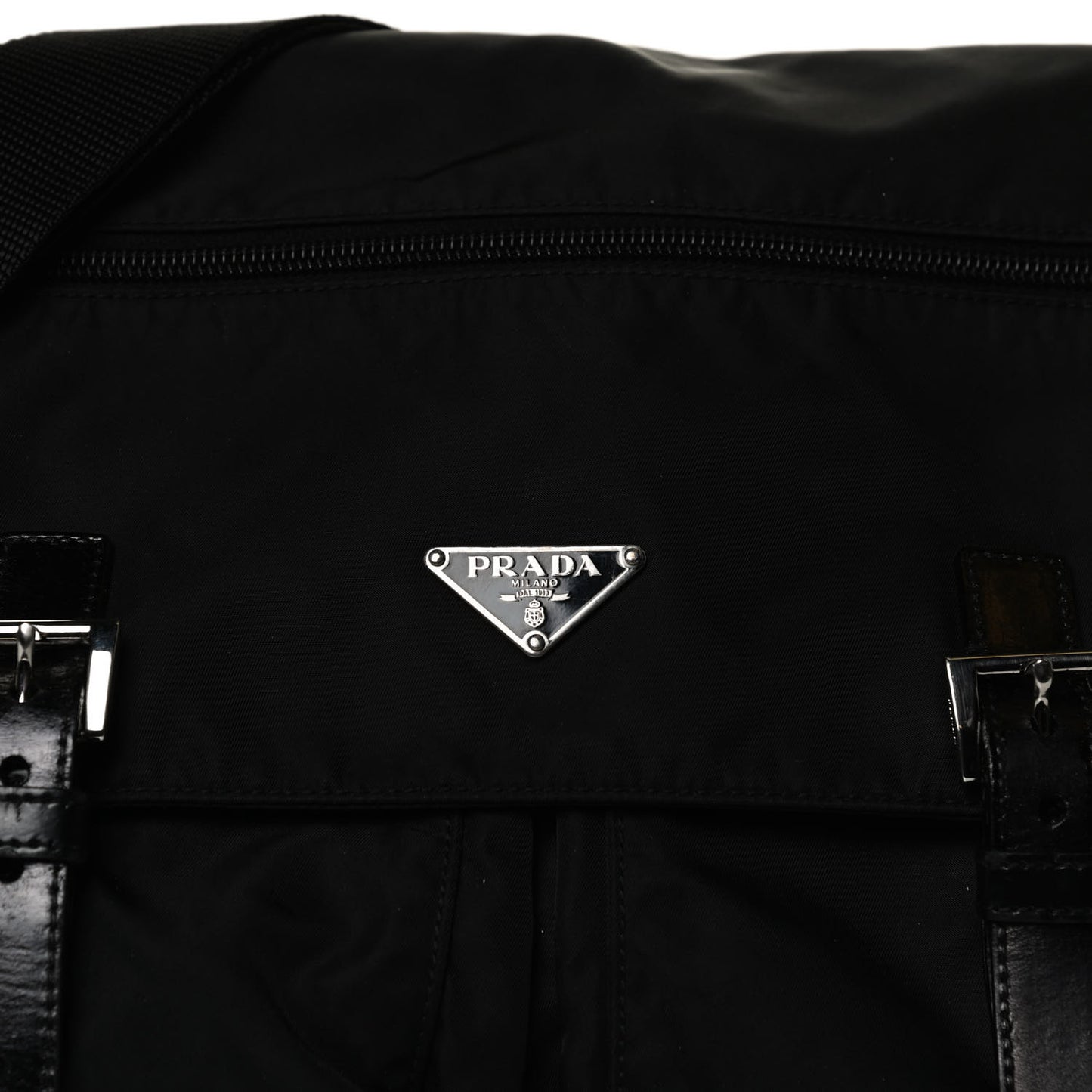 Nylon Vela Messenger Bag Black