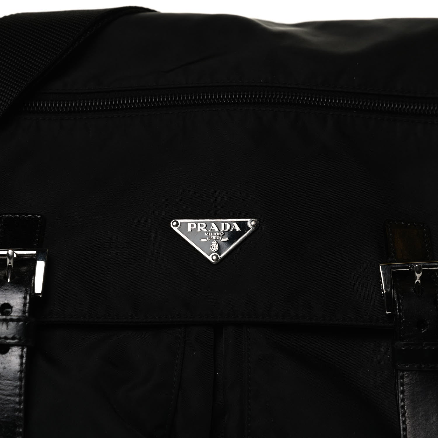 Prada Nylon Vela Messenger Bag Black 7 of 14