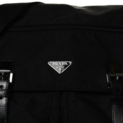 Prada Nylon Vela Messenger Bag Black 7 of 14