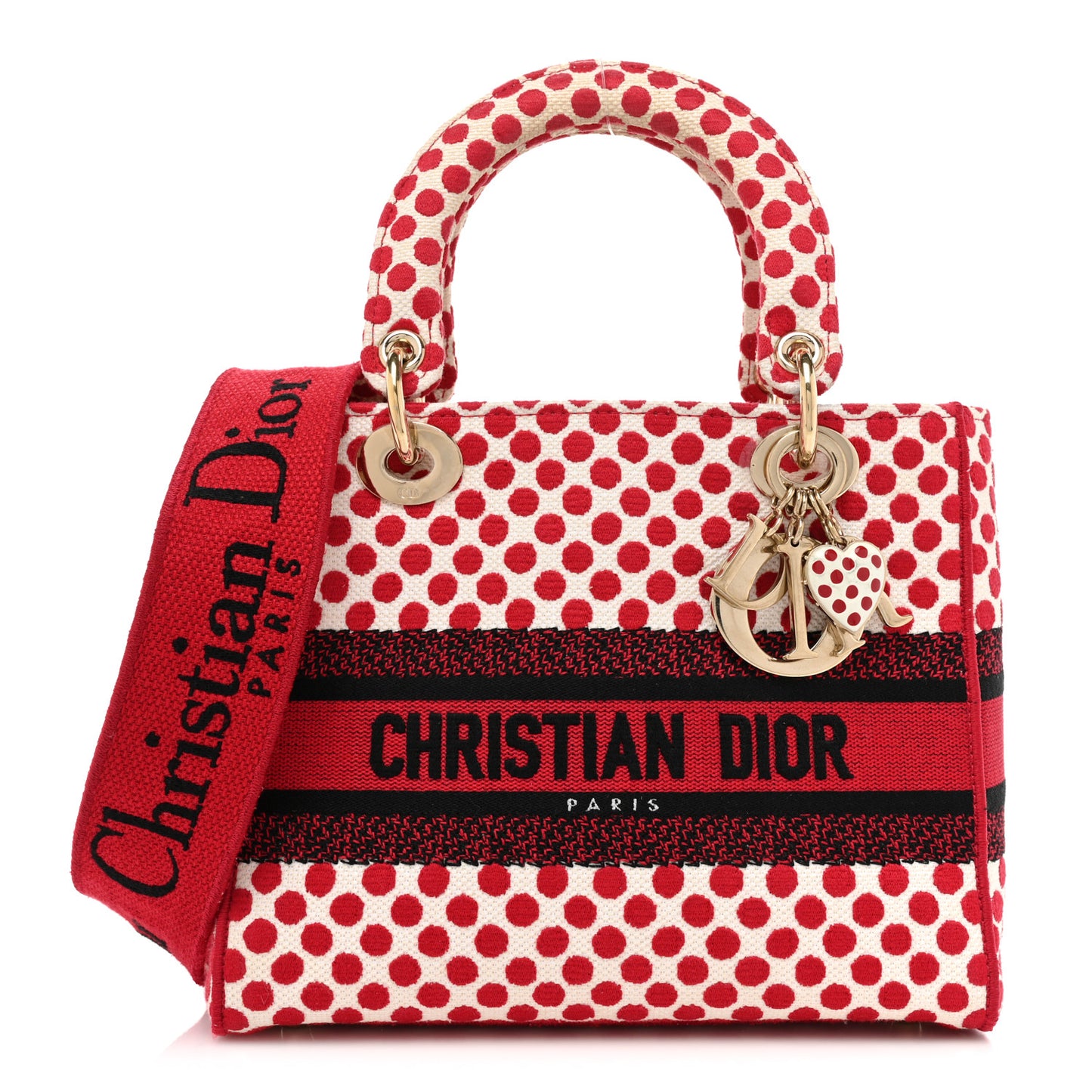 Canvas Medium DiorAmour Dots Lady D-Lite Red