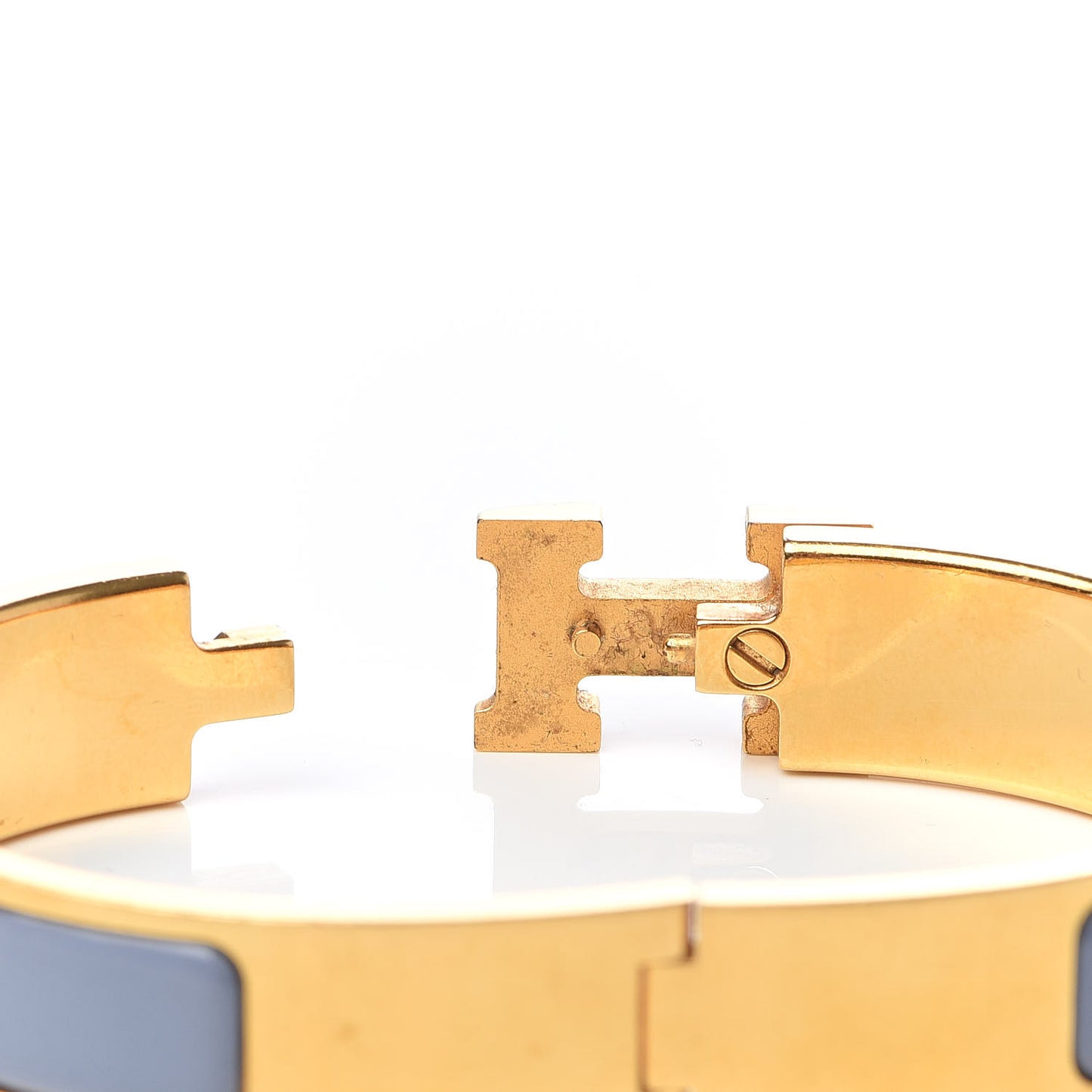 Enamel Narrow Clic Clac H Bracelet PM Bleu Lin