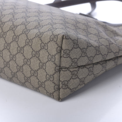 Gucci GG Supreme Monogram Medium Zippered Shopping Tote Dark Brown 7 of 12