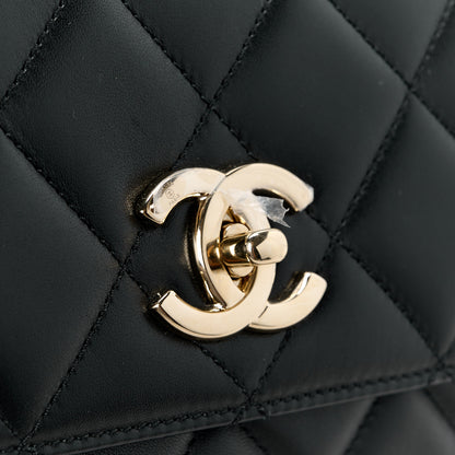 Chanel Lambskin Quilted Small Trendy CC Dual Handle Flap Bag Black 9 of 14