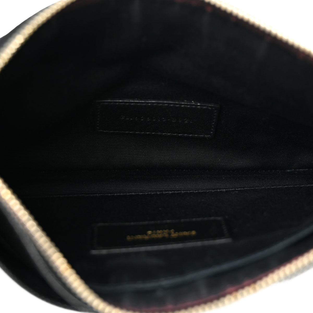 Grain De Poudre Chevron Monogram Large Bill Pouch Black