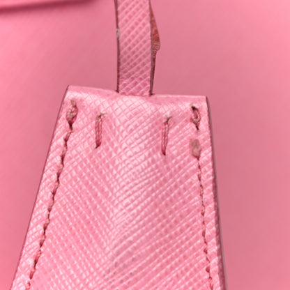 Prada Saffiano Lux Mini Galleria Double Zip Tote Begonia 19 of 35