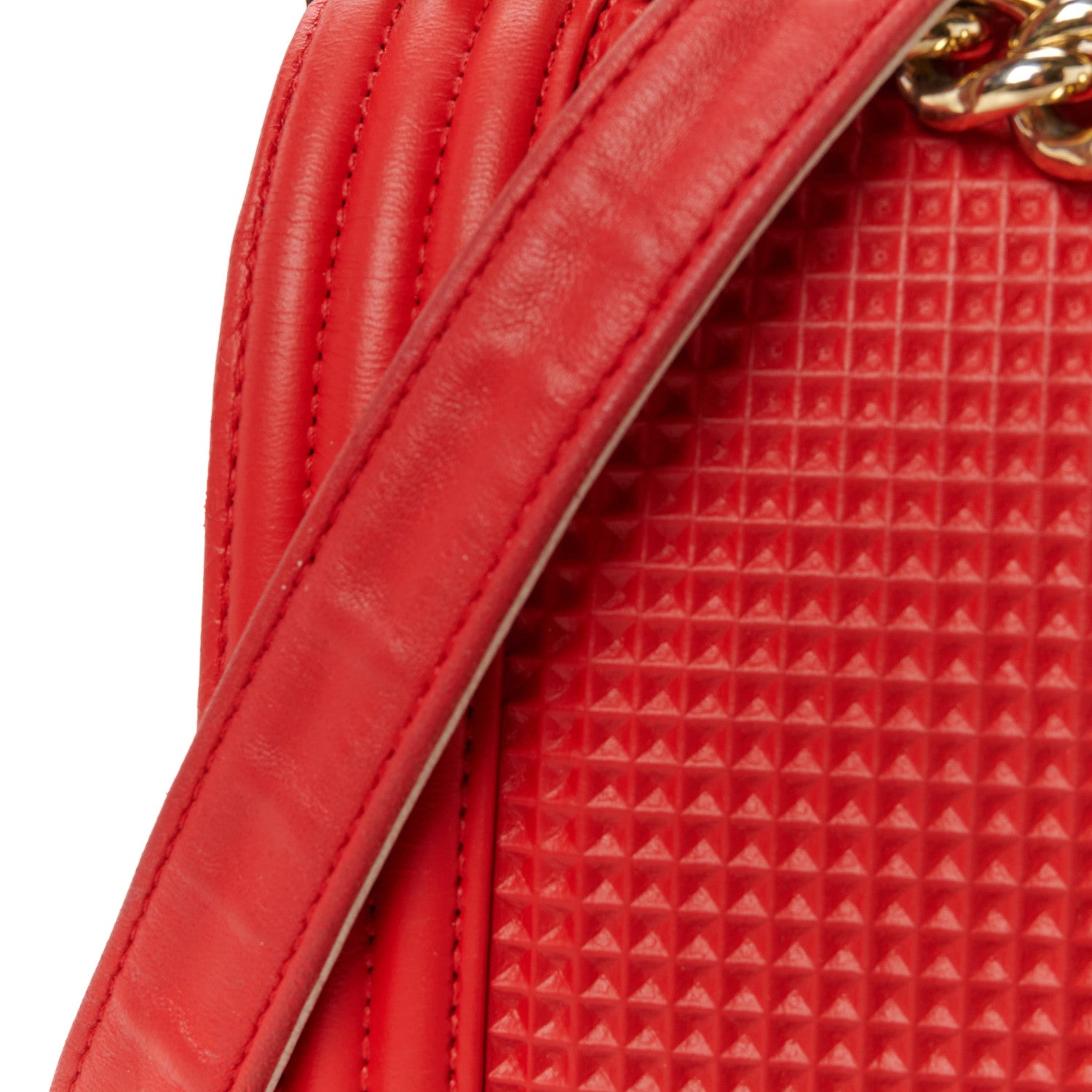 Chanel Lambskin Embossed New Medium Boy Cube Flap Red 12 of 12