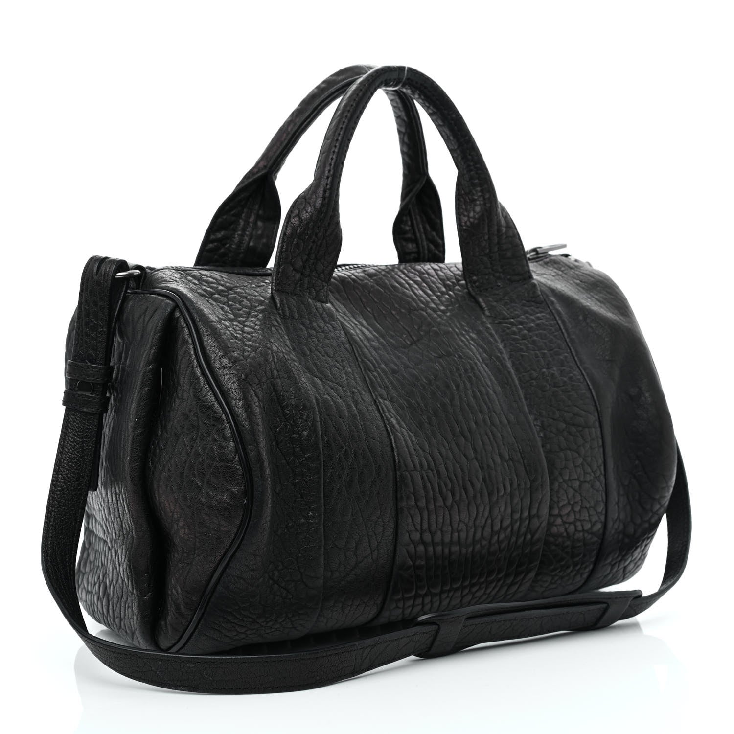 Alexander Wang Pebbled Lambskin Rocco Black Nickel Hardware 3 of 10