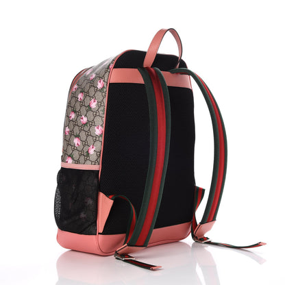 Gucci GG Supreme Monogram Rose Backpack Diaper Bag Pink 3 of 9