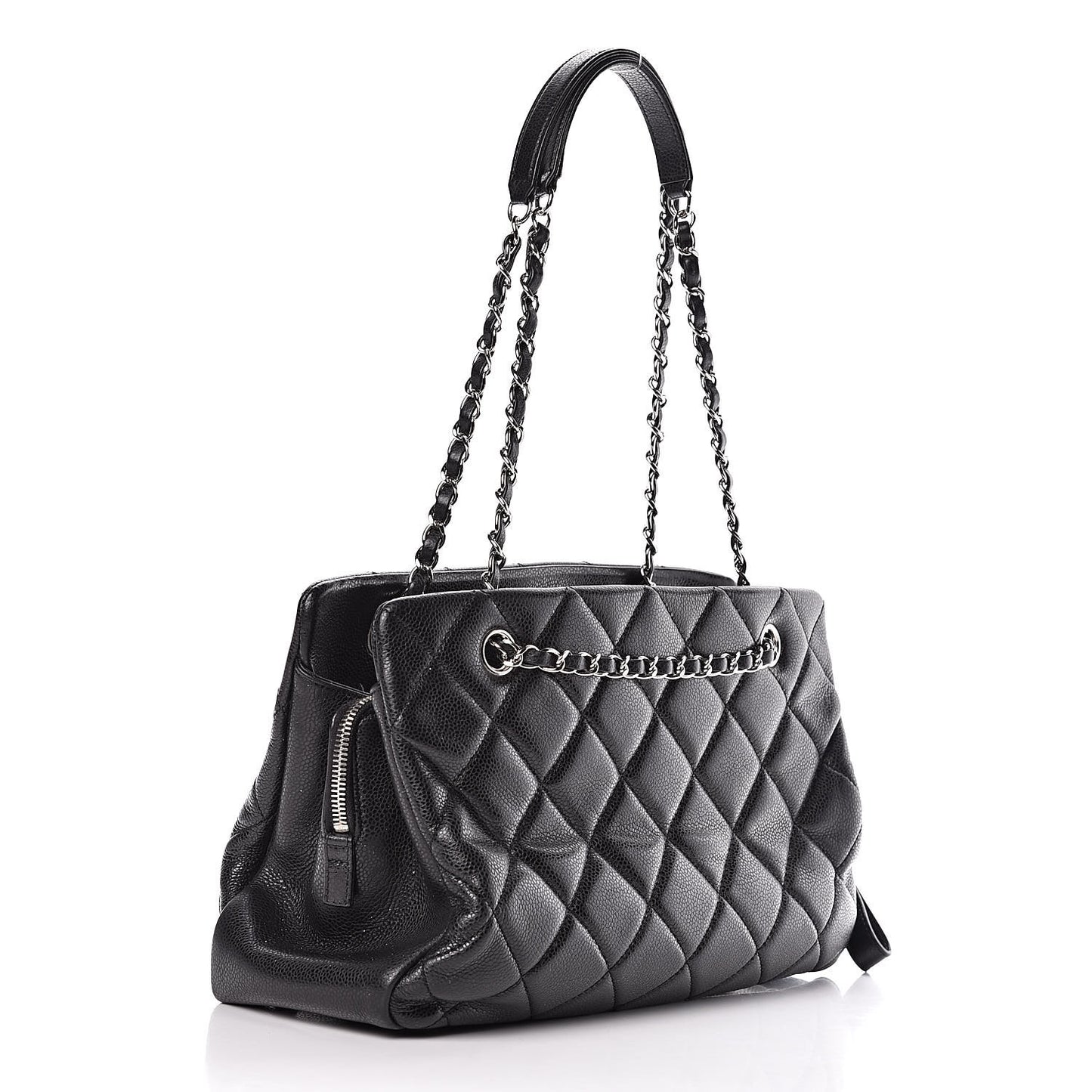 Caviar Quilted CC Timeless Tote Black