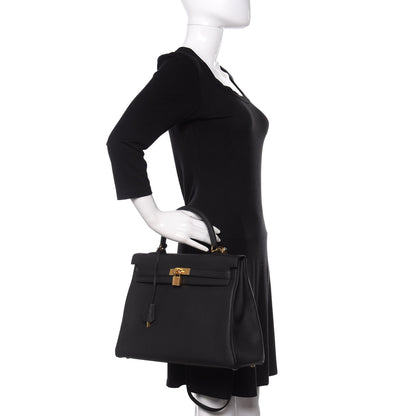 Hermes Togo Kelly Retourne 35 Black 3 of 11
