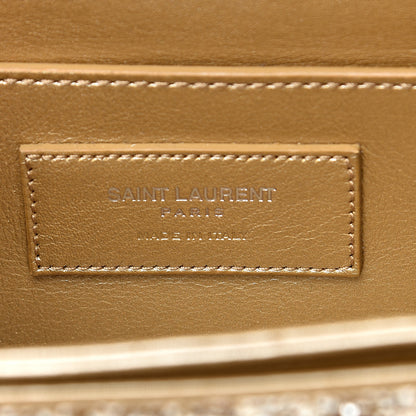 Saint Laurent Glitter Small Lulu Bunny Satchel Gold Silver 5 of 12