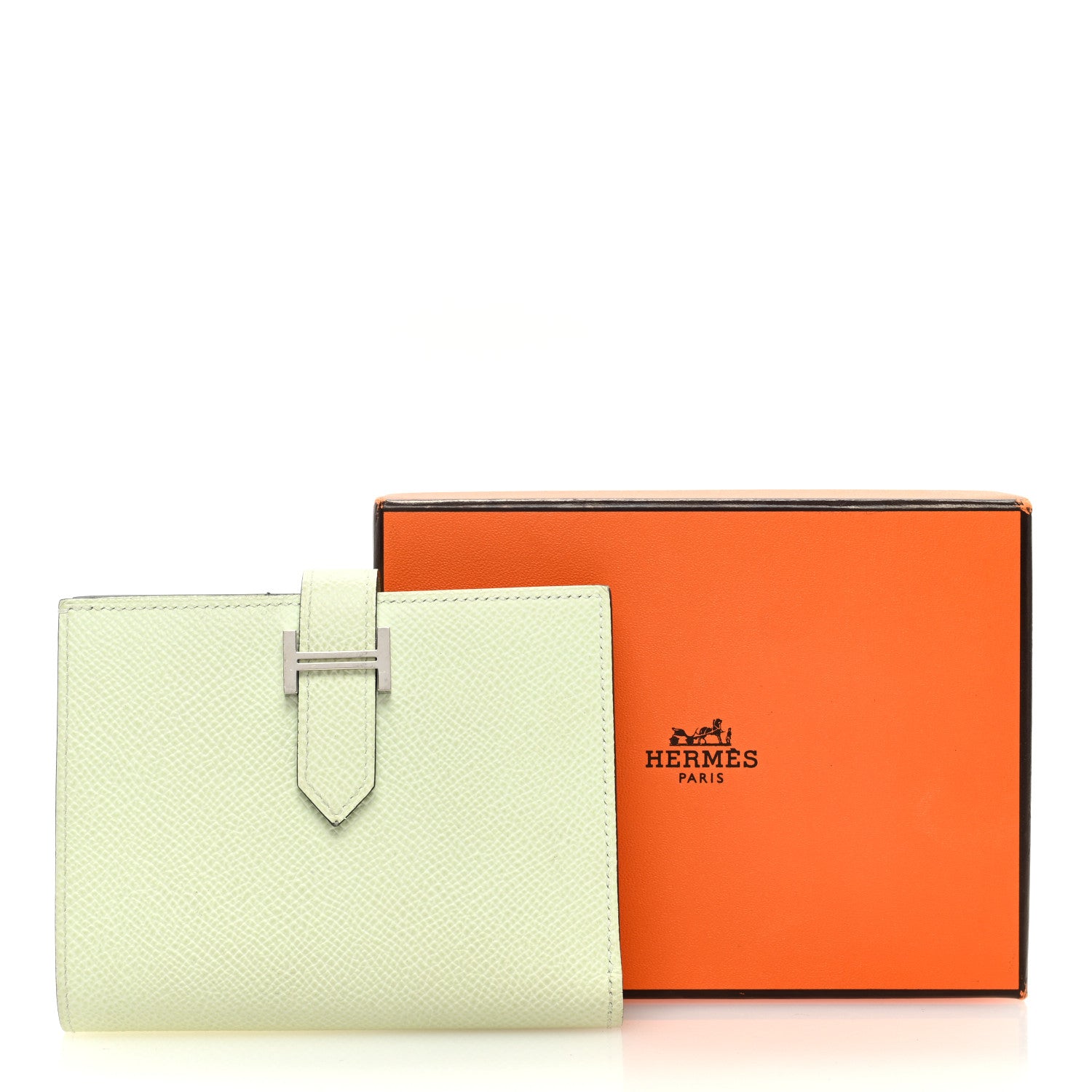 Hermes Epsom Bearn Compact Wallet Vert Fizz 9 of 9