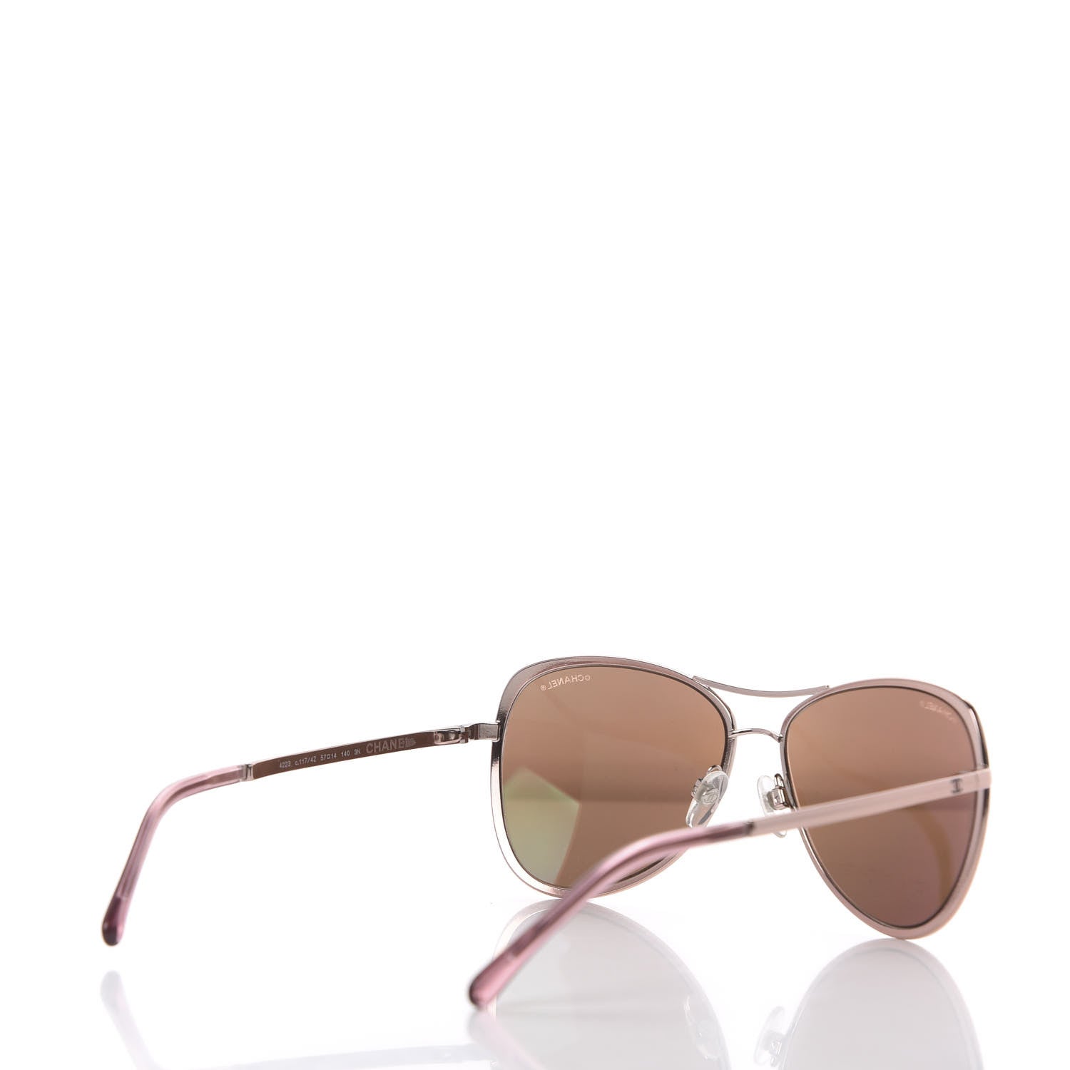 Chanel 18K Pilot Summer Sunglasses 4223 Pink Gold 4 of 6