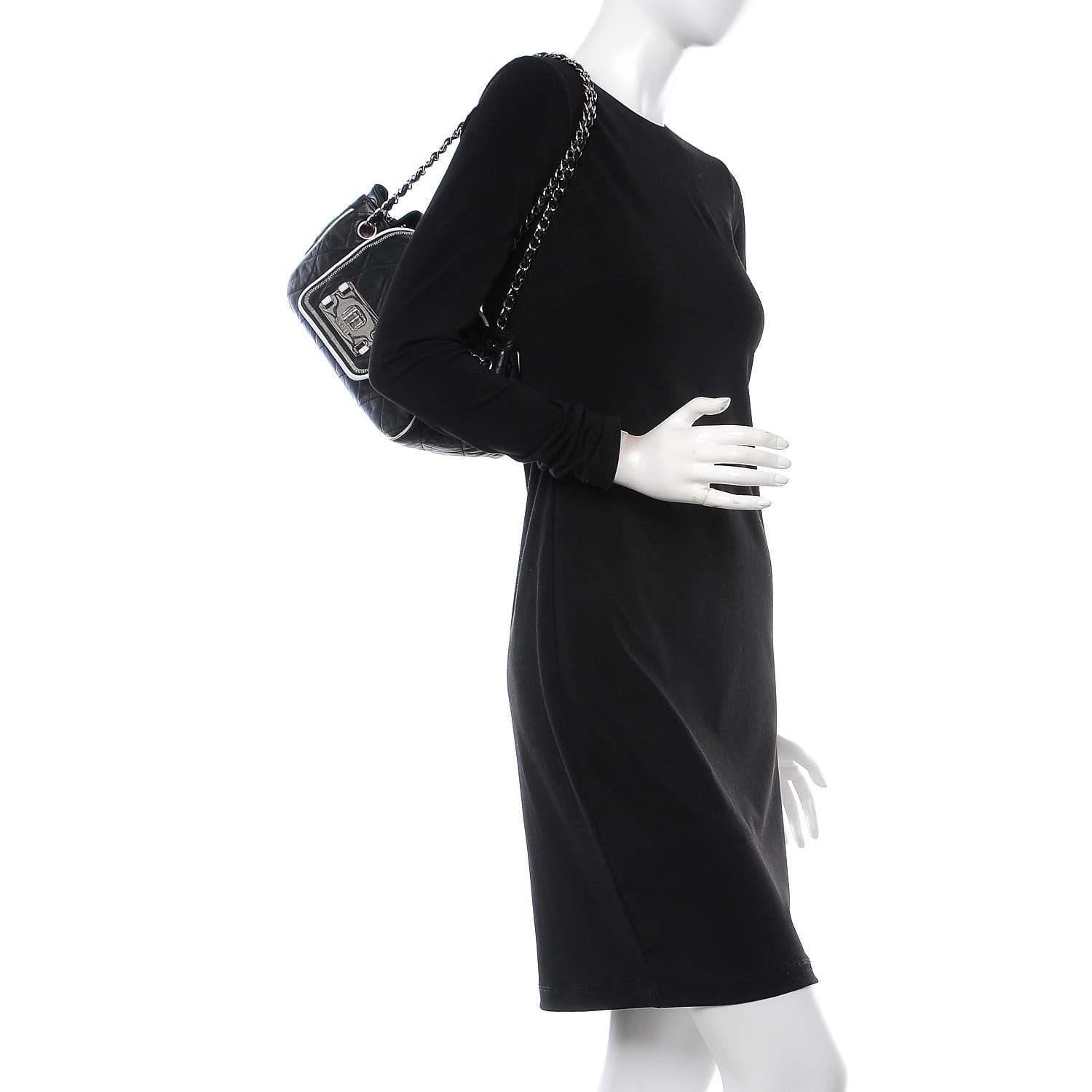 Chanel Lambskin Quilted East West Accordion Flap Black 2 of 14