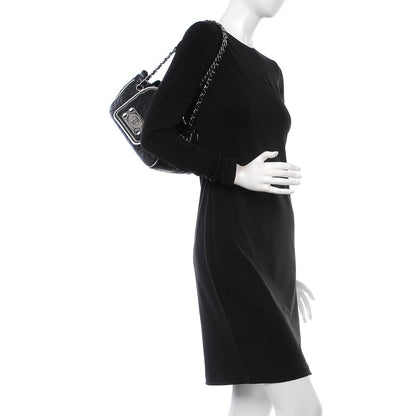 Chanel Lambskin Quilted East West Accordion Flap Black 2 of 14
