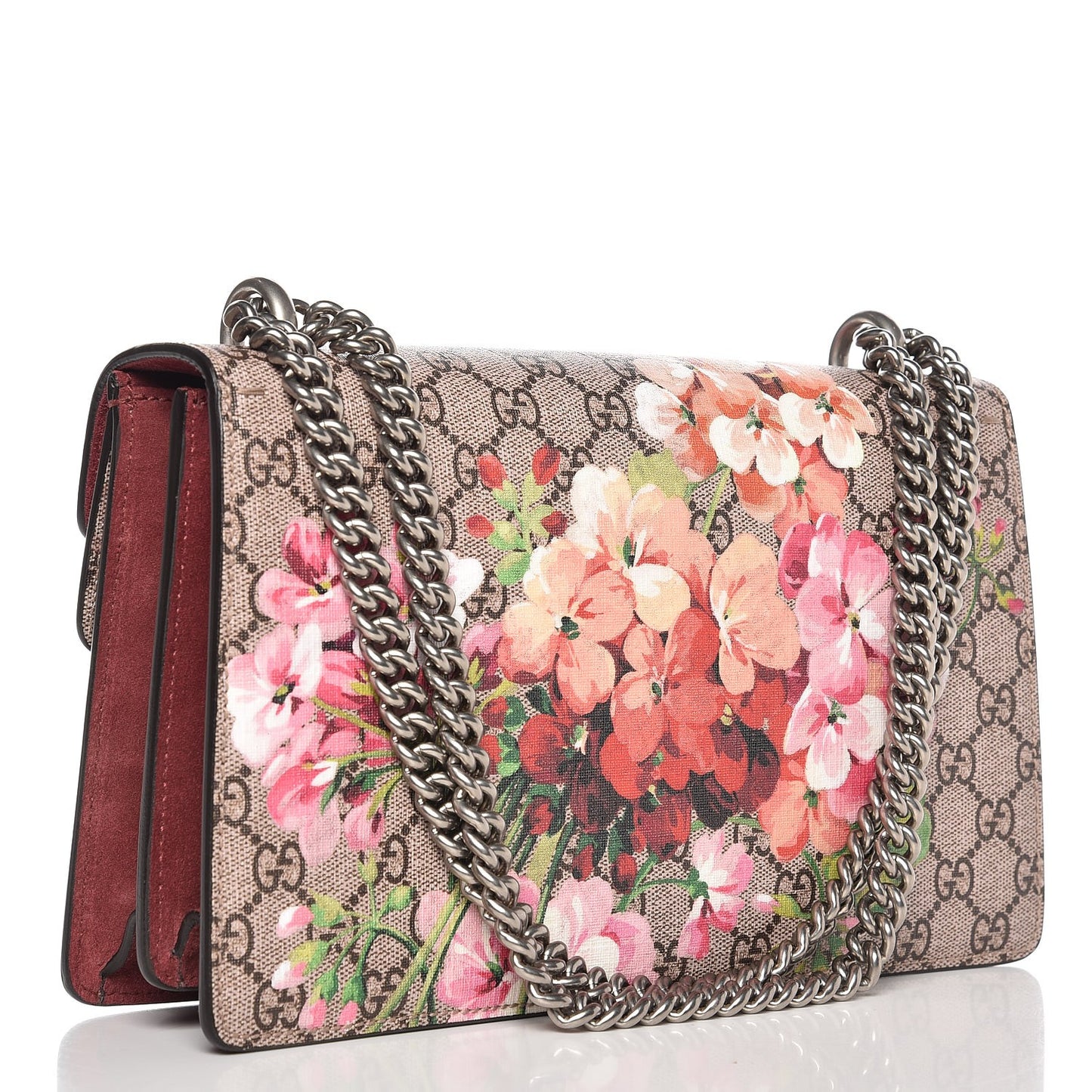 GG Supreme Monogram Blooms Small Dionysus Shoulder Bag Beige Multicolor Dry Rose