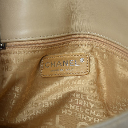 Chanel Glazed Crackled Calfskin Studded Mademoiselle Flap Light Beige 7 of 11