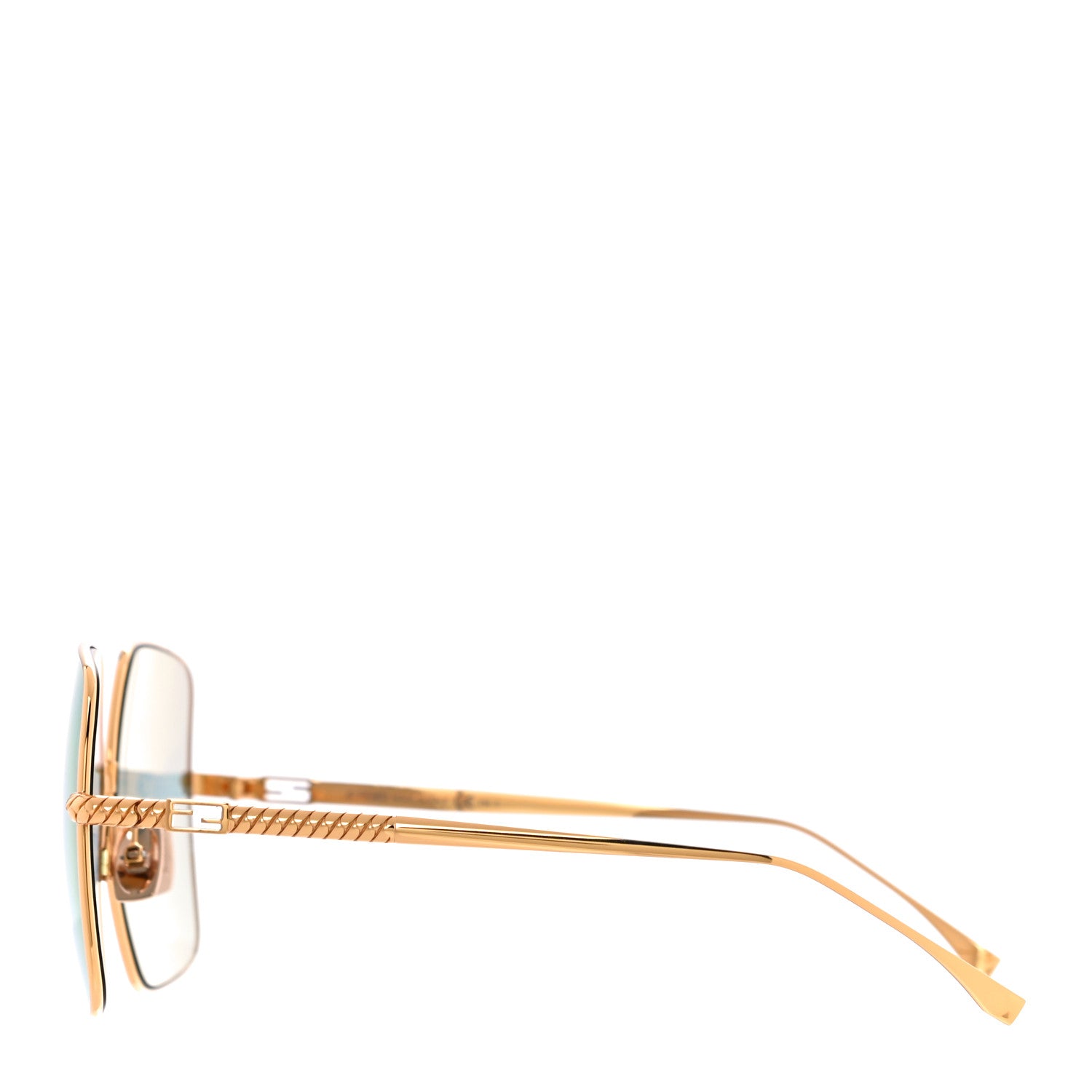 Fendi Square Sunglasses FF 0439/S Gold 2 of 7