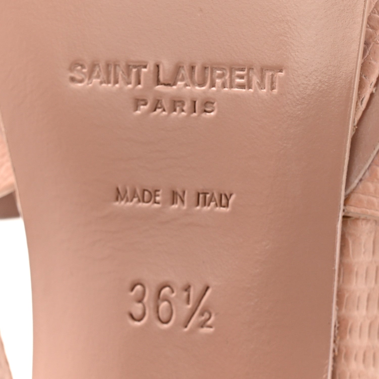 Saint Laurent Calfskin Crocodile Embossed Tribute 105 Platform