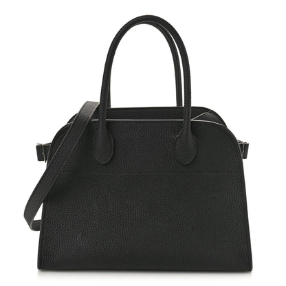 The Row Grained Calfskin Soft Margaux 10 Bag Black 1 of 9