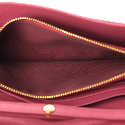 Prada Saffiano Metal Oro Chain Wallet Ibisco 9 of 20