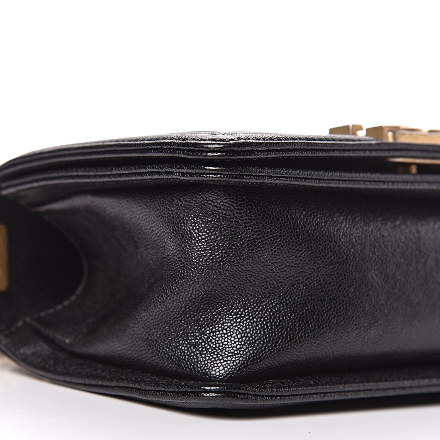 Chanel Caviar Chevron Quilted Small Boy Flap Black 10 of 12