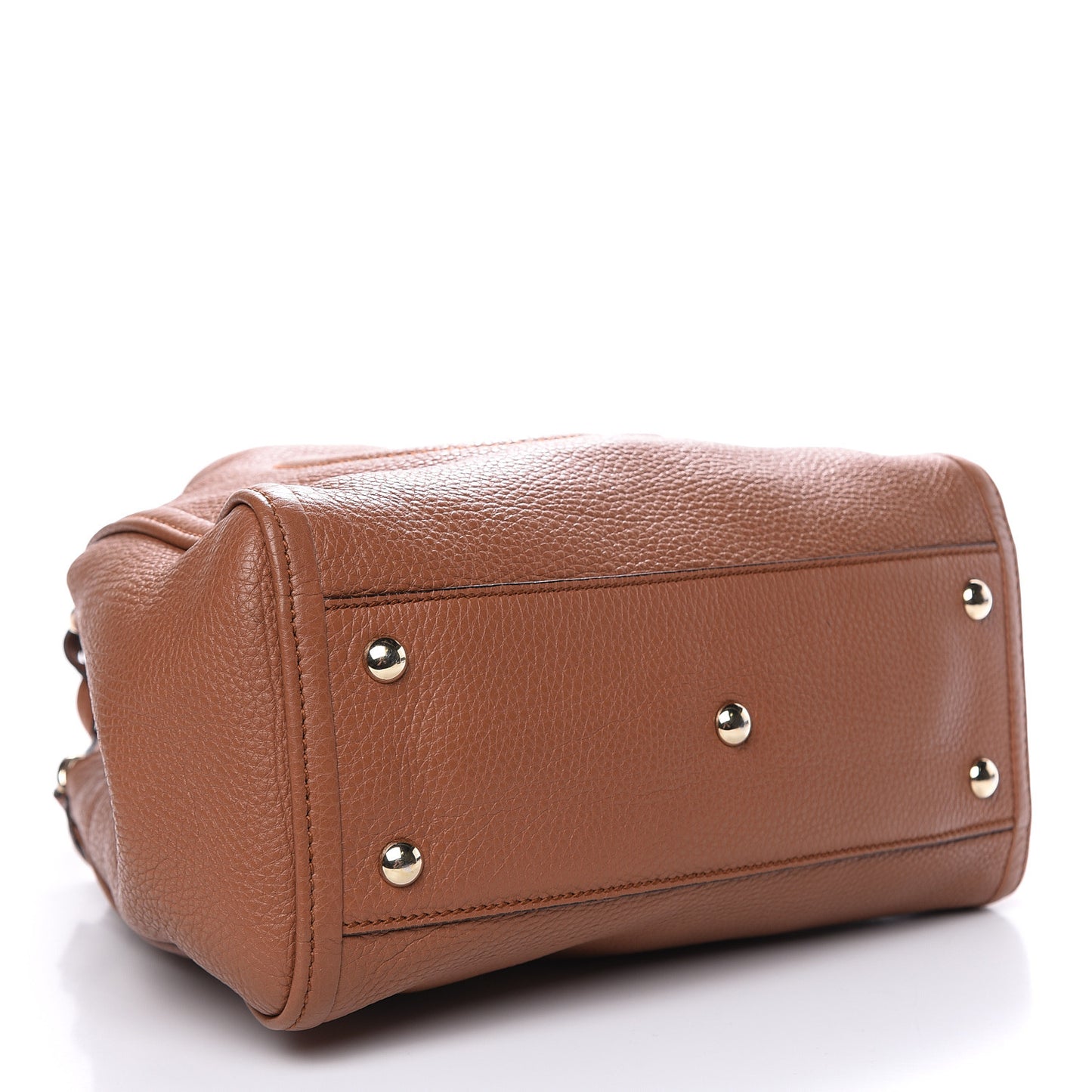 Pebbled Calfskin Small Soho Shoulder Bag Dusty Blush