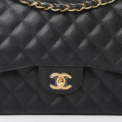 Chanel Caviar Quilted Jumbo Double Flap Black 8 of 11