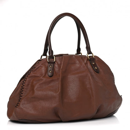 MCM Calfskin Shopper Tote Brown 2 of 21