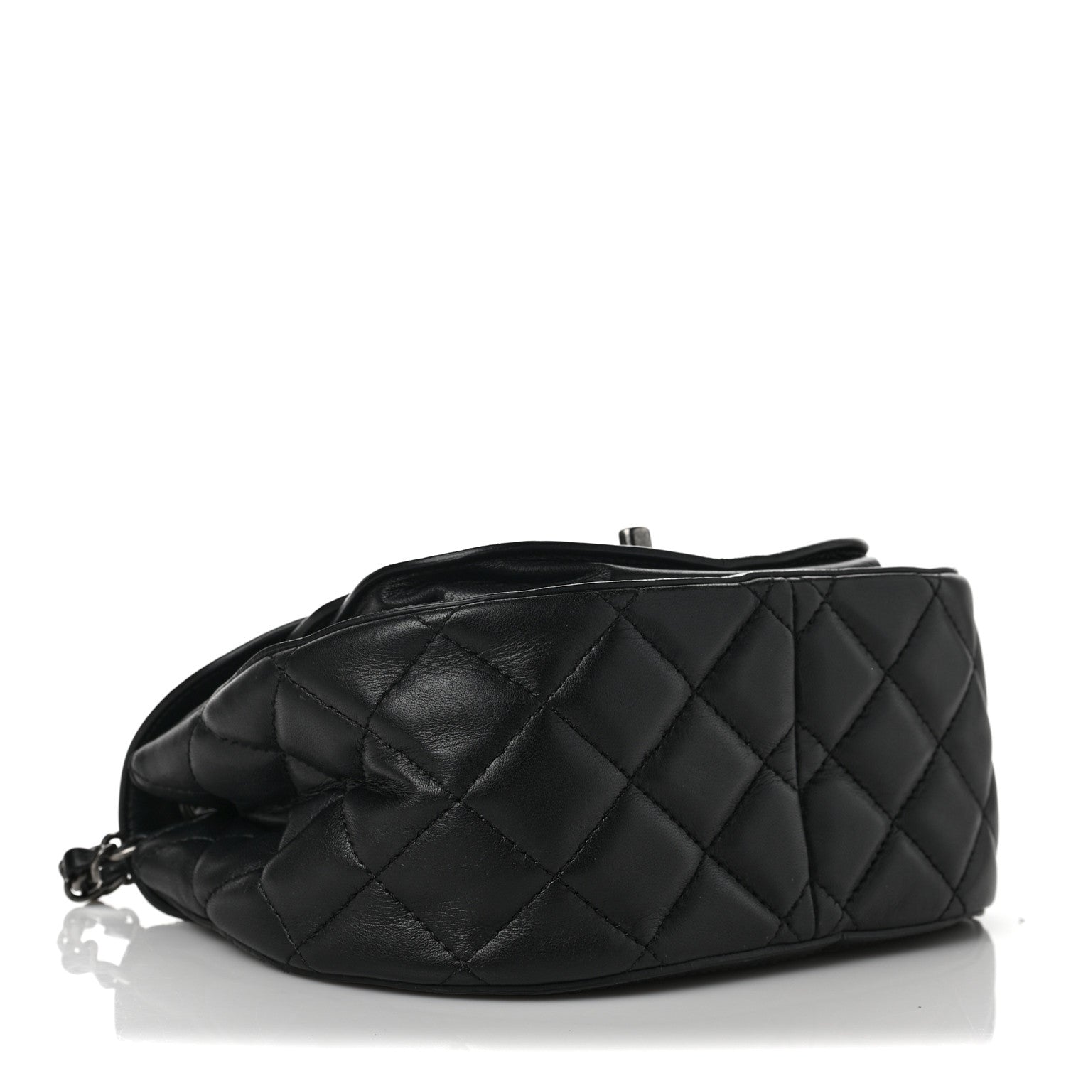 Chanel Lambskin Quilted Messenger Flap Black 4 of 9