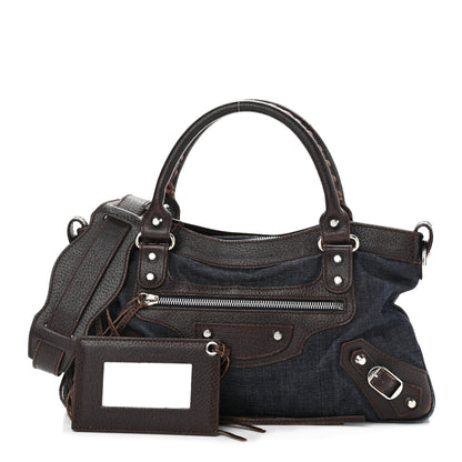 Balenciaga Denim Pigskin Classic Silver Hardware First Chocolate 1 of 13