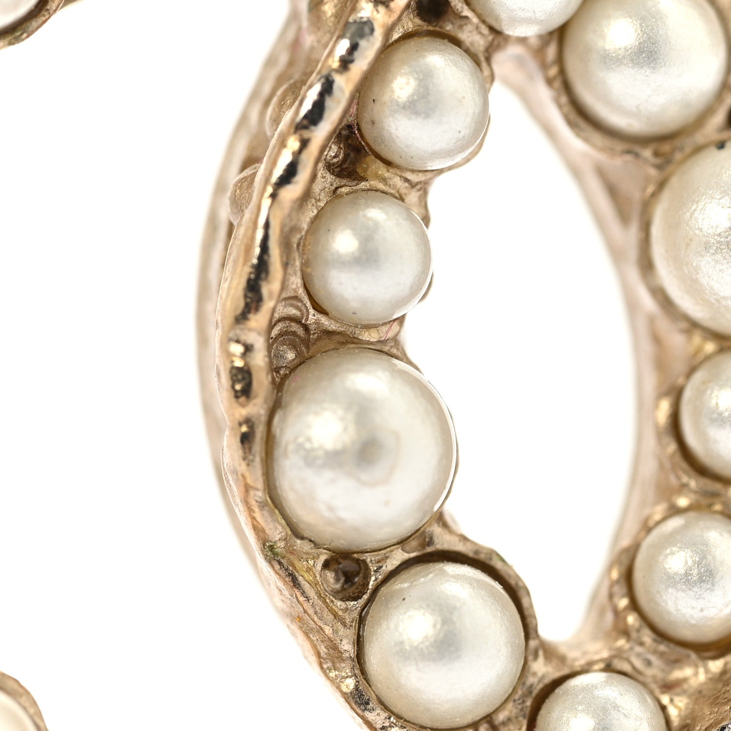 Chanel Pearl CC Pendant Necklace Light Gold 7 of 7