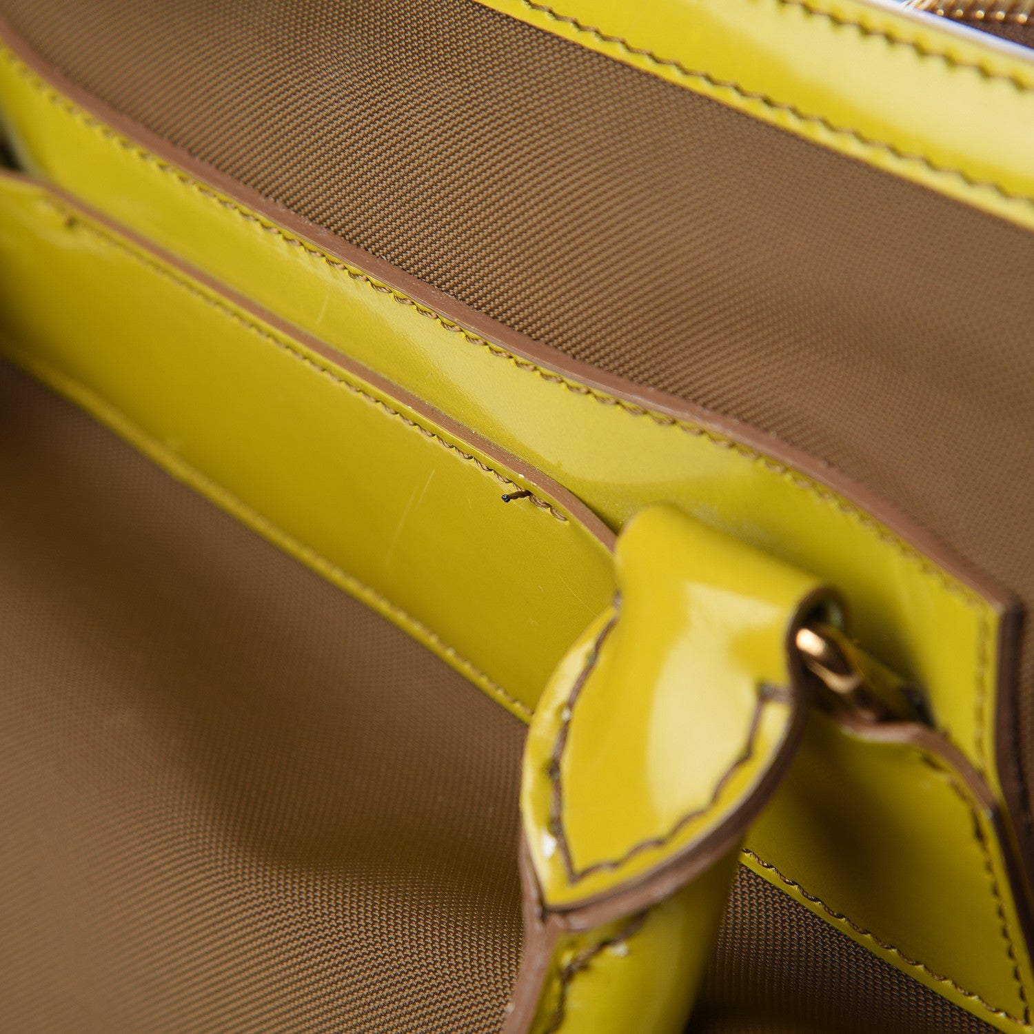Burberry Nylon Patent Tote Green 15 of 17
