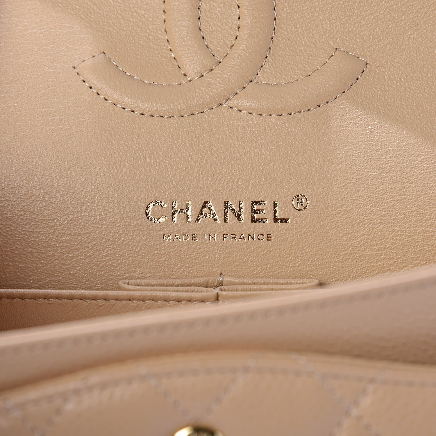 Chanel Caviar Quilted Medium Double Flap Beige Clair 7 of 11