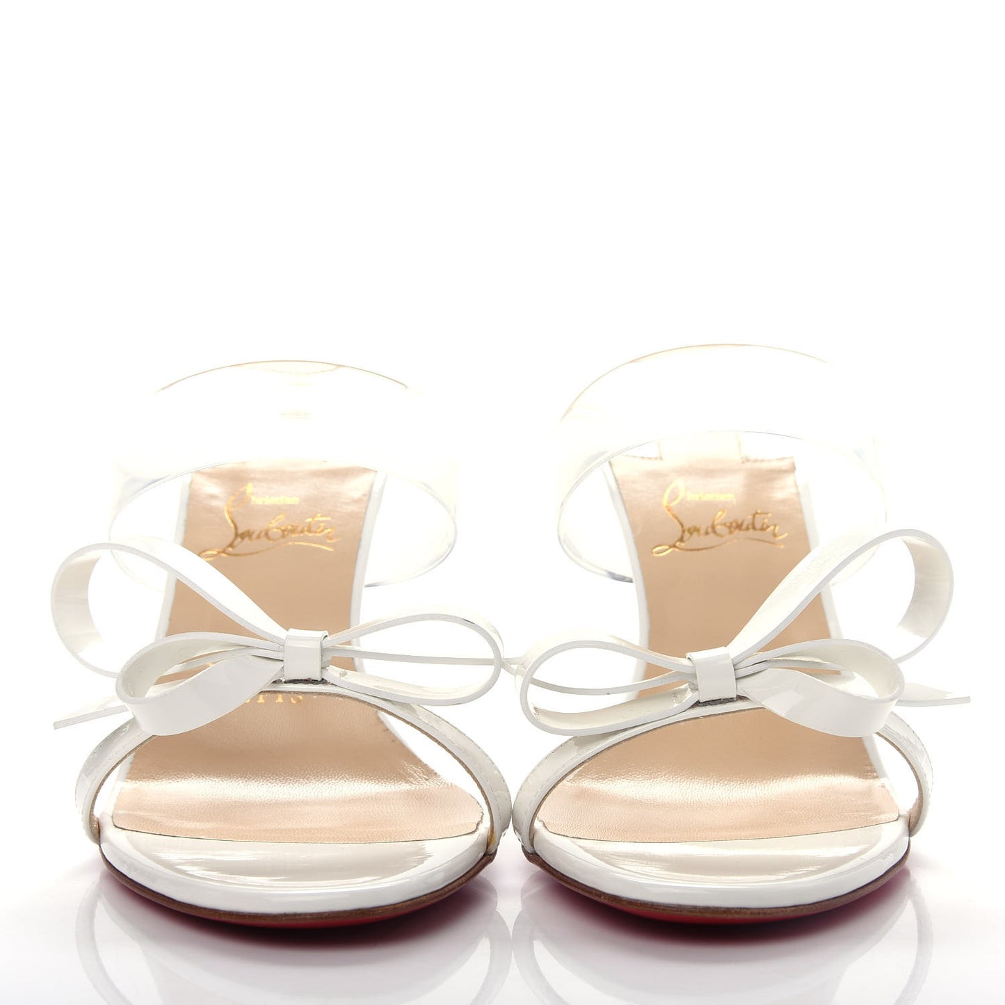 Patent PVC Just Nodo 85 Slide Sandals 36.5 White