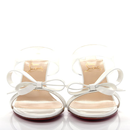 Christian Louboutin Patent PVC Just Nodo 85 Slide Sandals 36.5 White 2 of 11